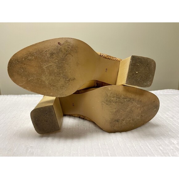 ANTHROPOLOGIE MISS ALBRIGHT Strappy Back, Laser Cut Leather Boots, Sz 7B - Picture 7 of 10